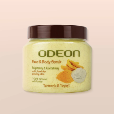 Odeon face and body scrub – turmeric & yogurt (300ml)